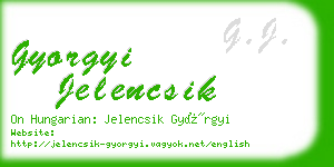 gyorgyi jelencsik business card